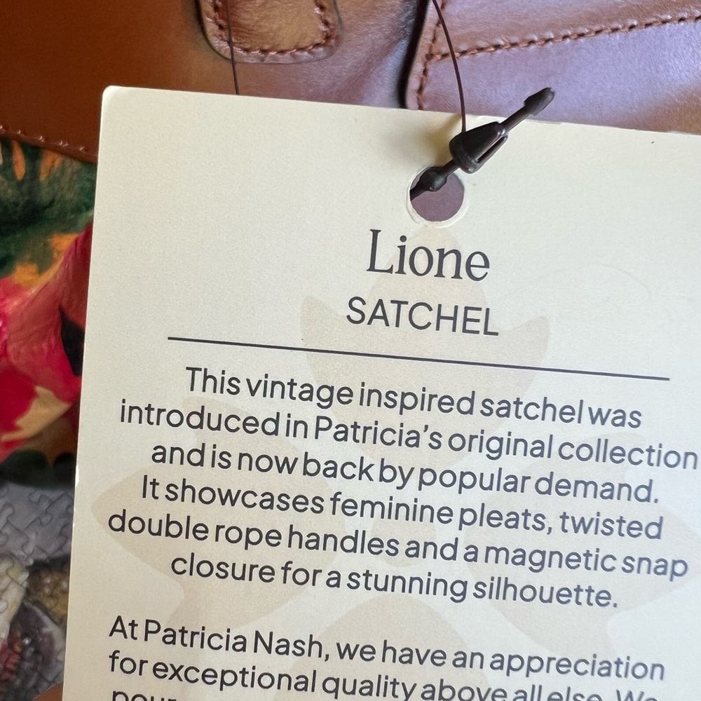 NWT Patricia Nash 15 Year Anniversary Spring Floral Lione leather shoulder bag - Picture 10 of 14